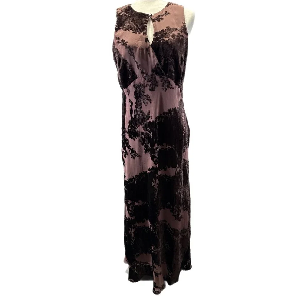 Vtg Carol Little‎ Velvet Burnout Maxi Dress 10 Gown Y2K Whimsigoth Fairy Sheer - Picture 11 of 16